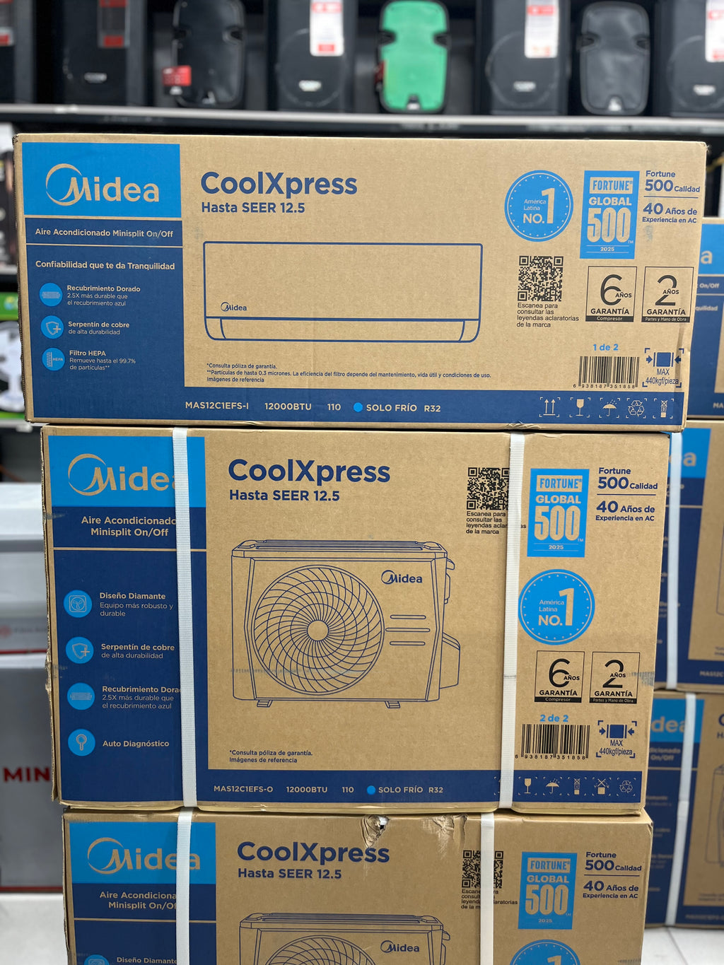 AIRE ACONDICIONADO MINISPLIT MIDEA 12.000BTU 110V