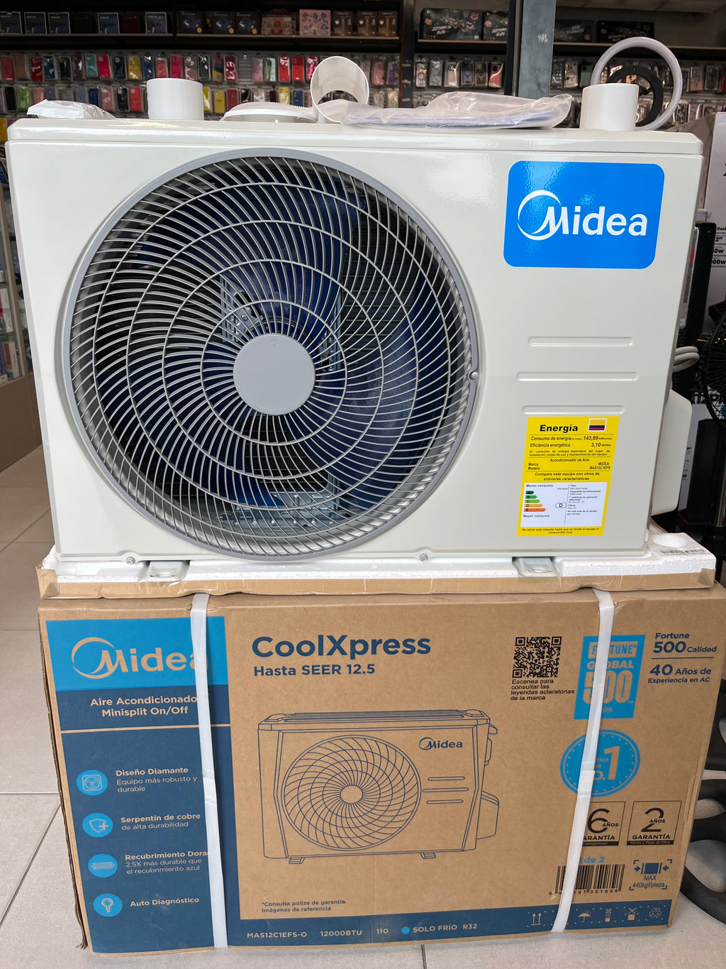 AIRE ACONDICIONADO MINISPLIT MIDEA 12.000BTU 110V