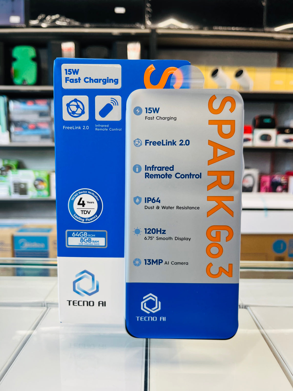TECNO SPARK GO 3 64GB/4GB + 4GB DE RAM